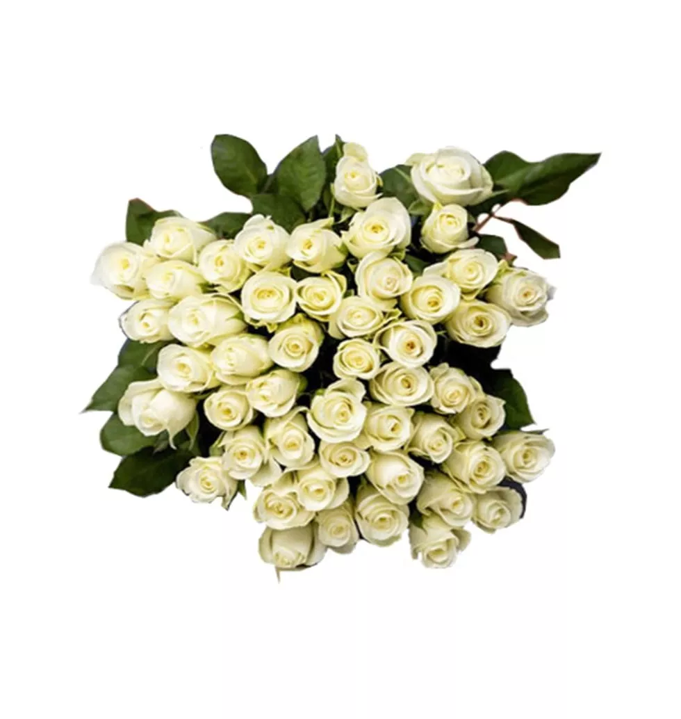 Arrangement Of Serene White Roses