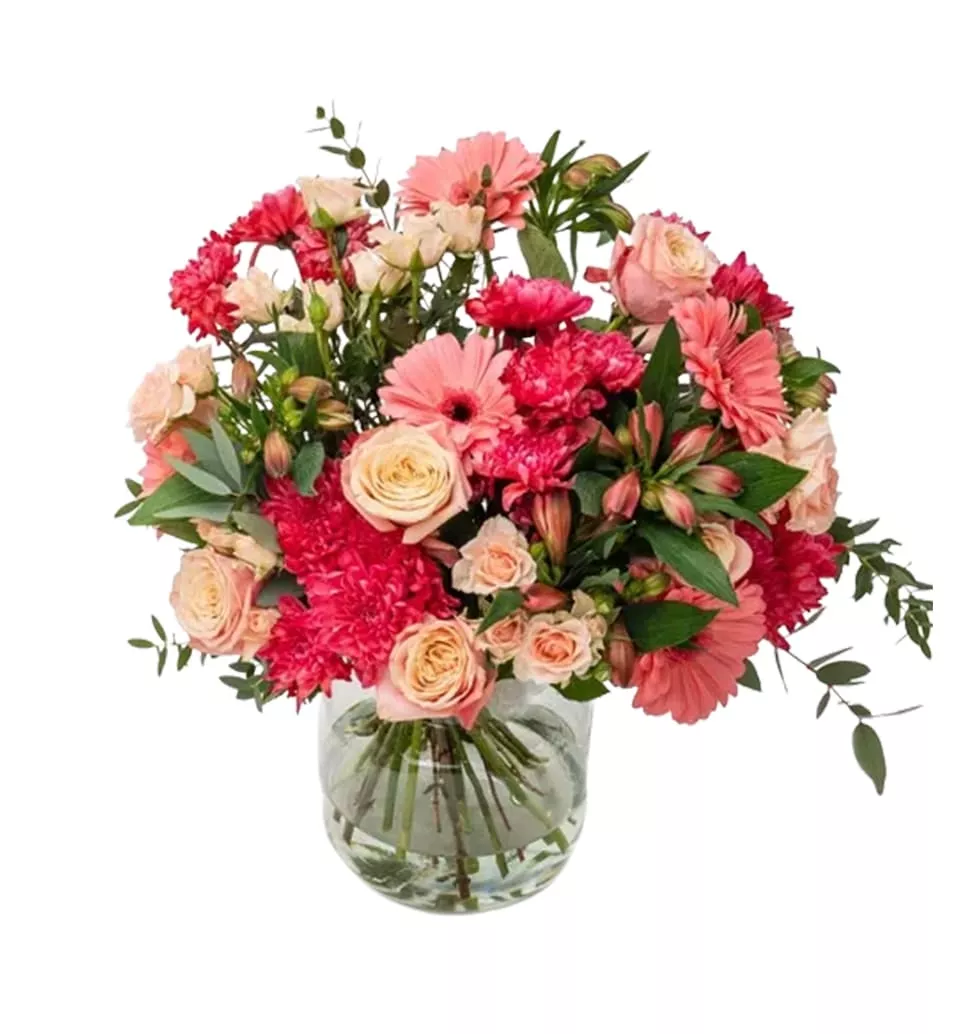 Arrangements with roses and chrysanthemums