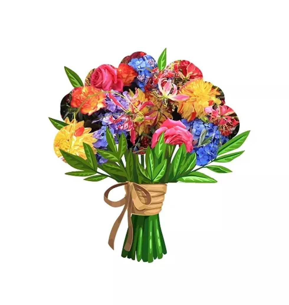 Beautiful Bouquet of Vibrant Flowers