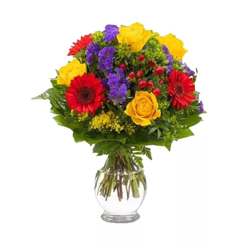 Cherished Florist Design Floral Bouquet in Glass Vase