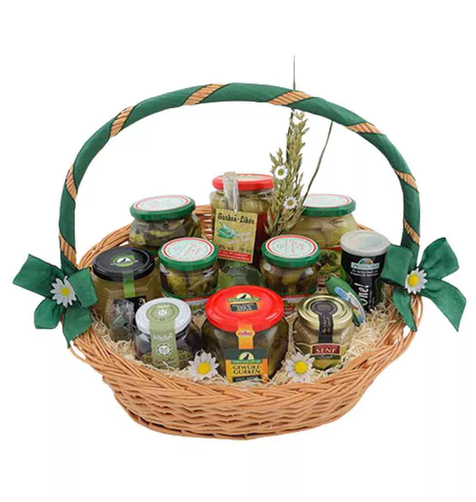 Gift Basket With Large Cucumbers