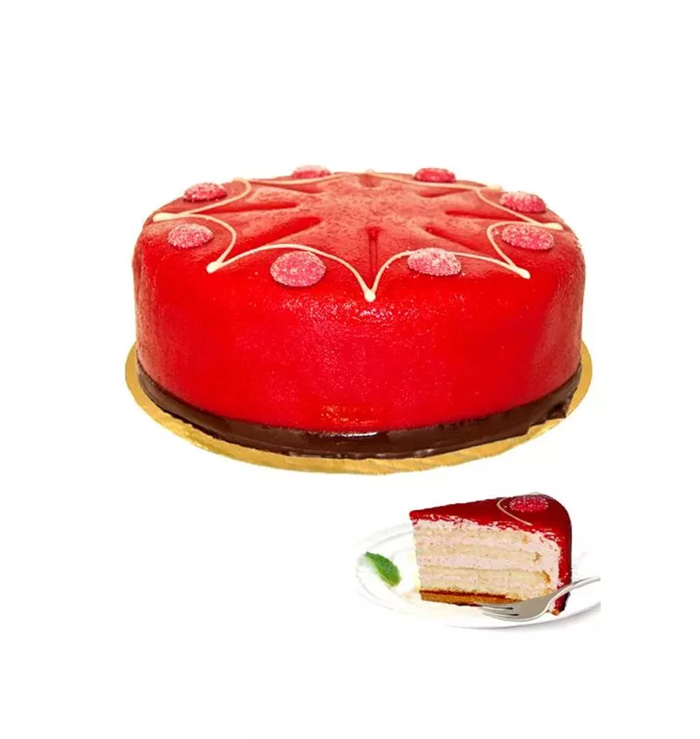 Hand-made Luscious Raspberry Cake