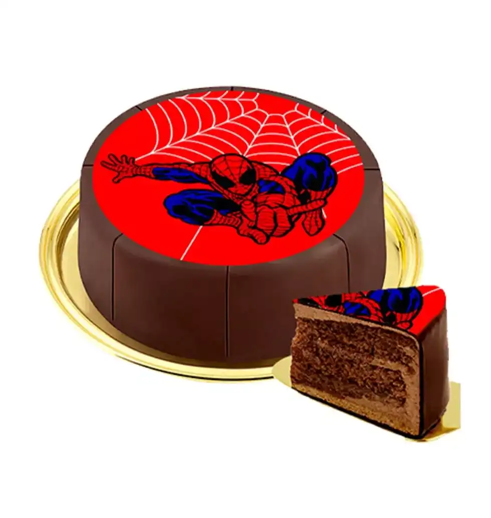 Milk Chocolate Spiderman Cake