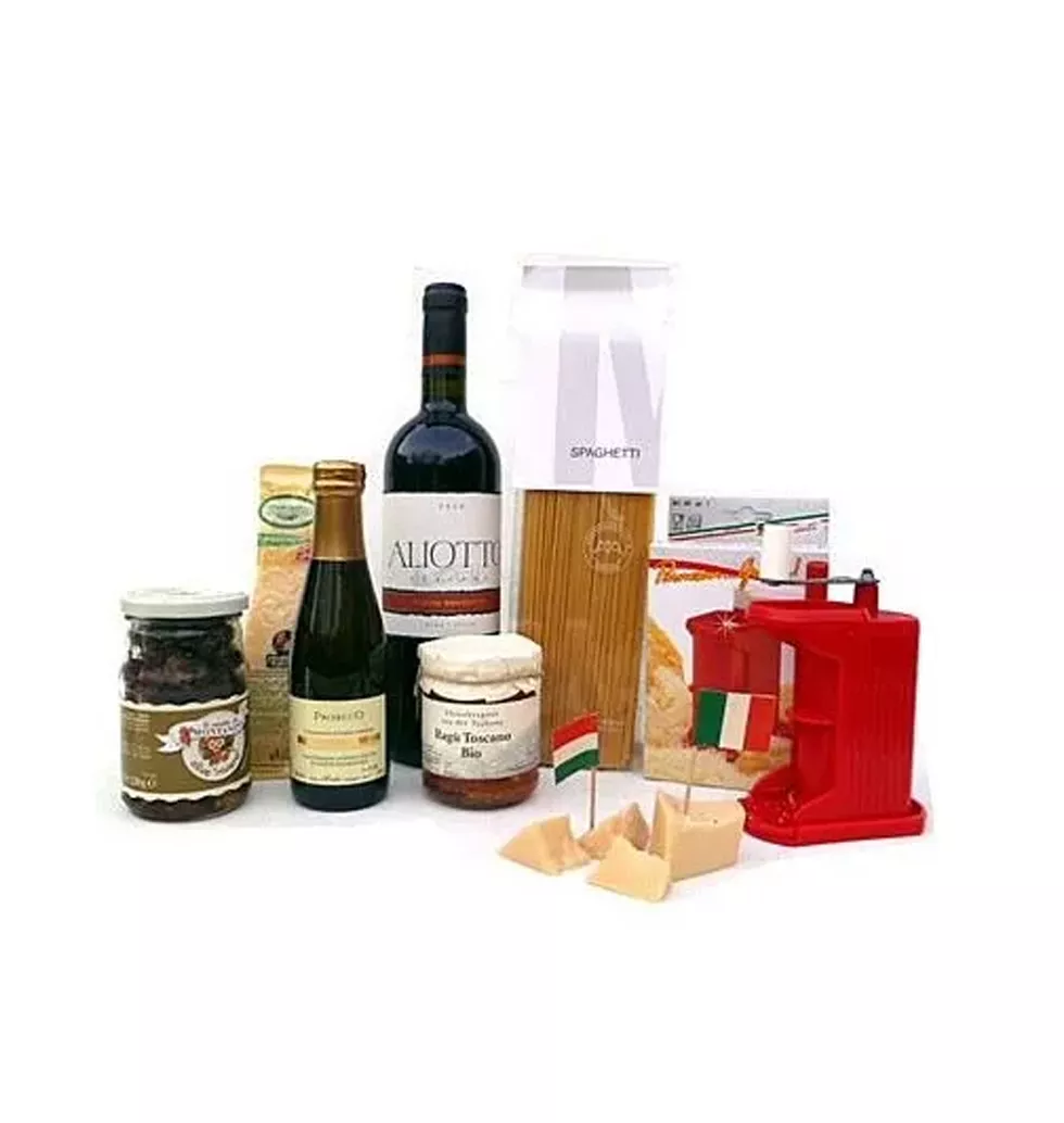 Vibrant Treat Me Right Gift Hamper with Wine