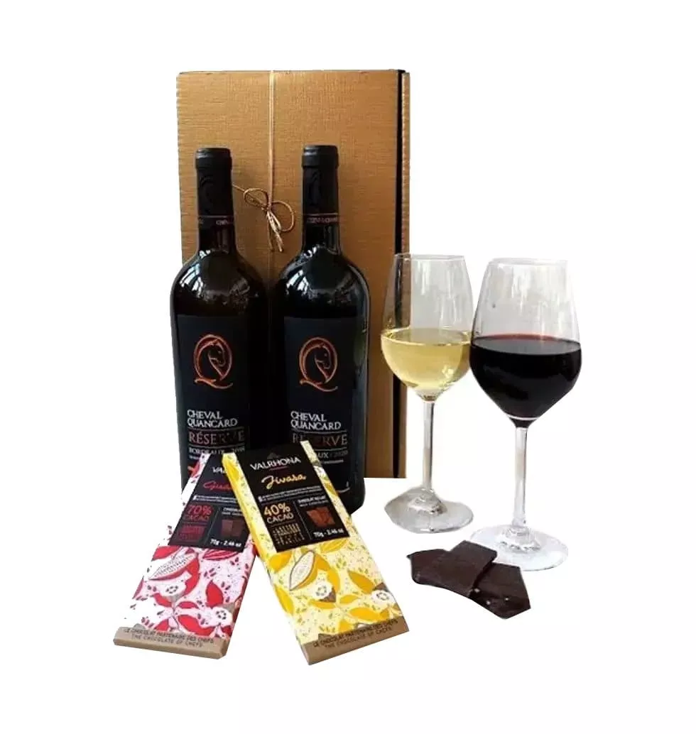 Golden Bliss Wine And Chocolate Symphony