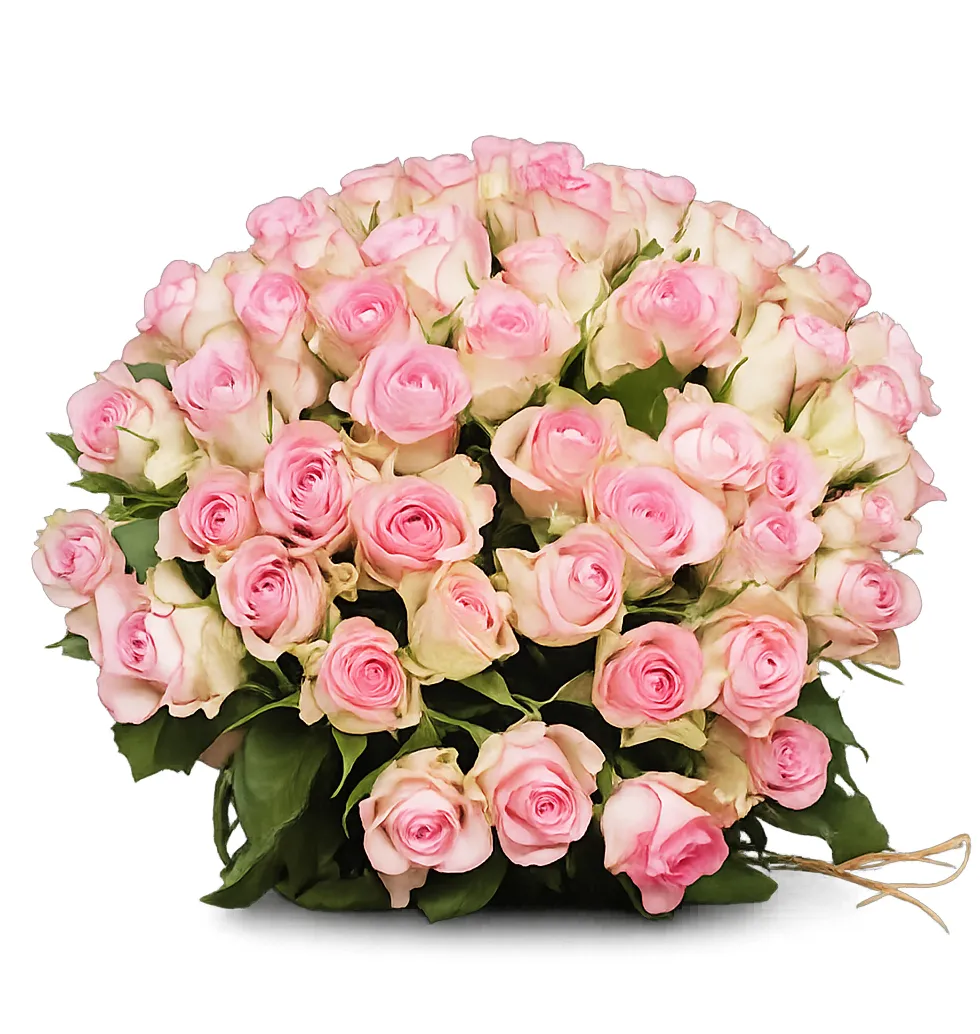 Charming Pink Cream Floral Bunch