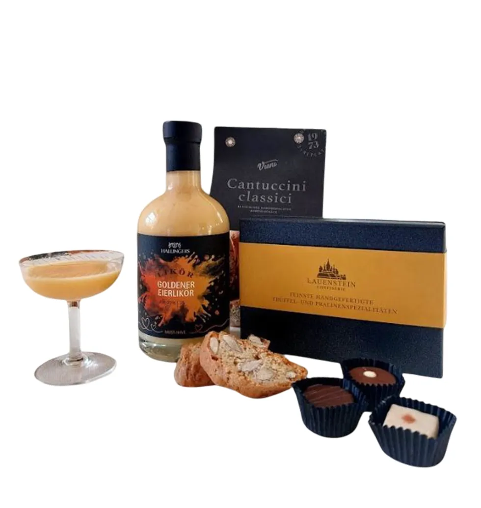 Sweet Indulgence: Egg Liqueur Basket