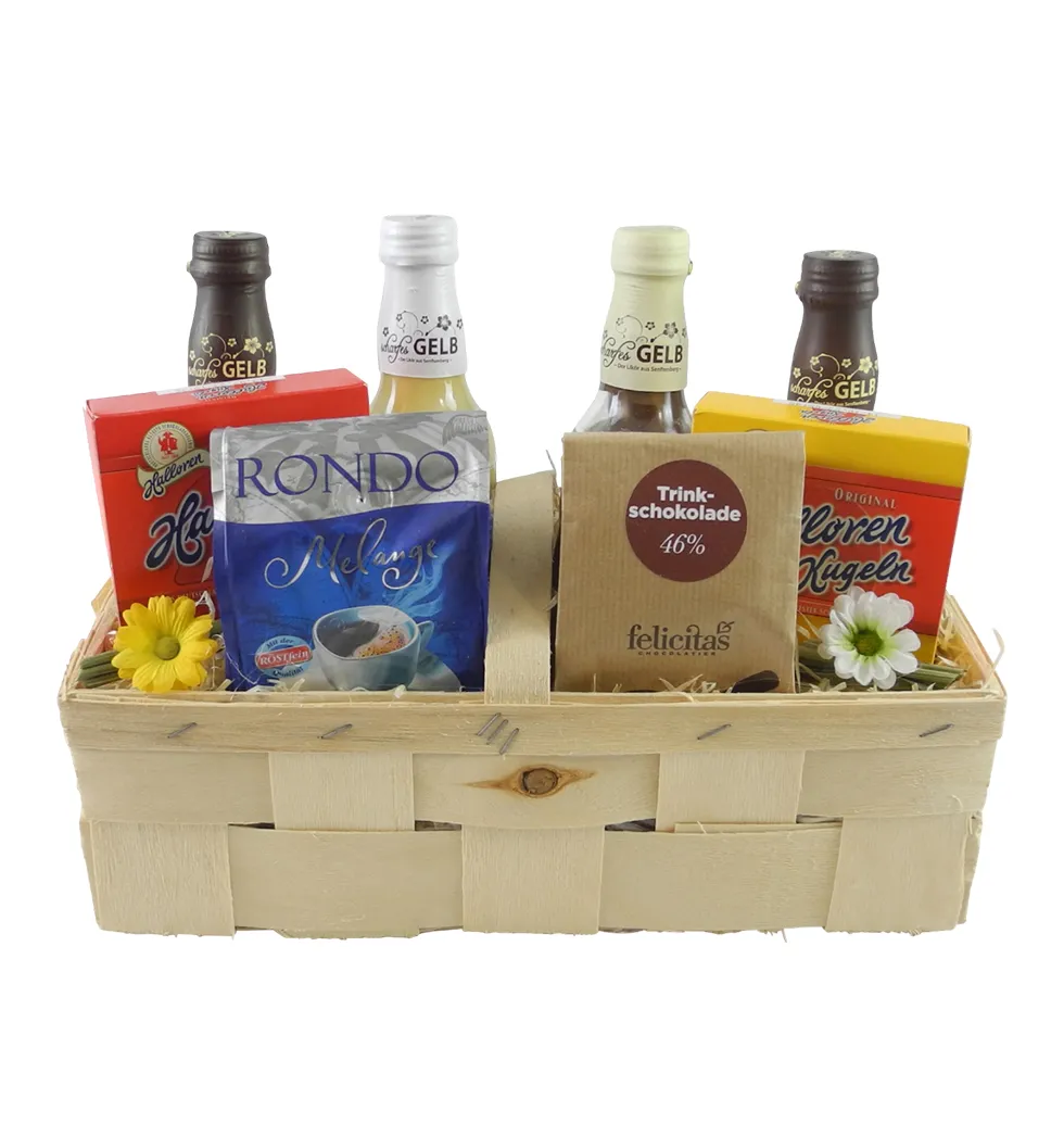 Cheerful Yellow Gourmet Basket